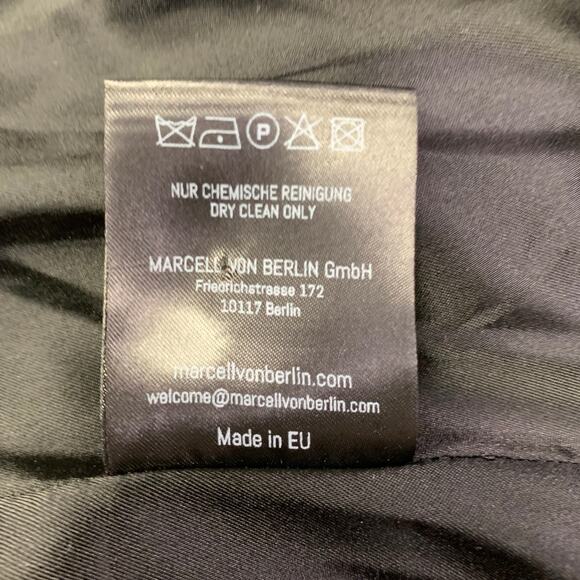 36 Orange Black White Abstract Print Cotton Slim Fit Sport Coat - Picture 8 of 10